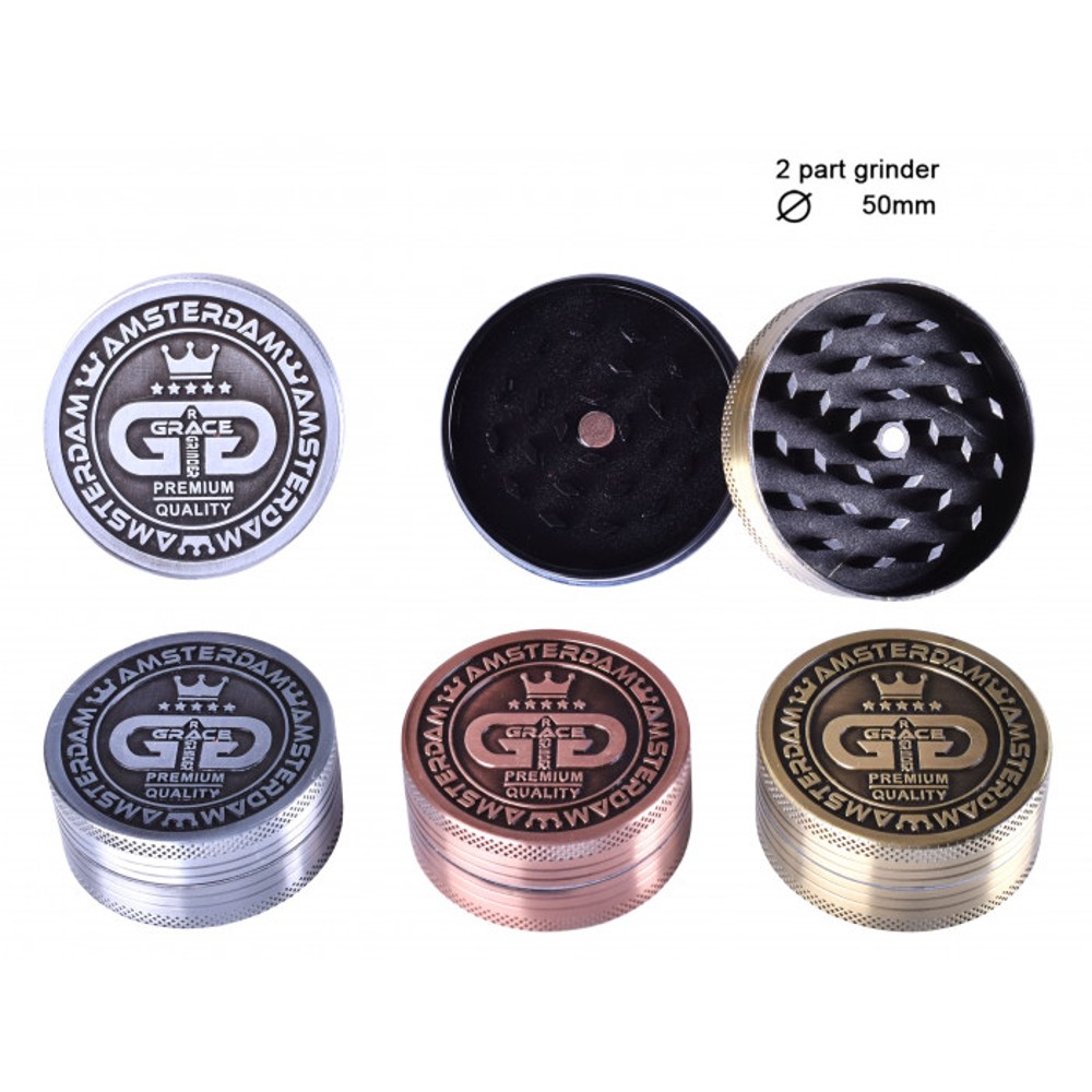 Гріндер металевий GG AMSTERDAM 2PART D:50мм