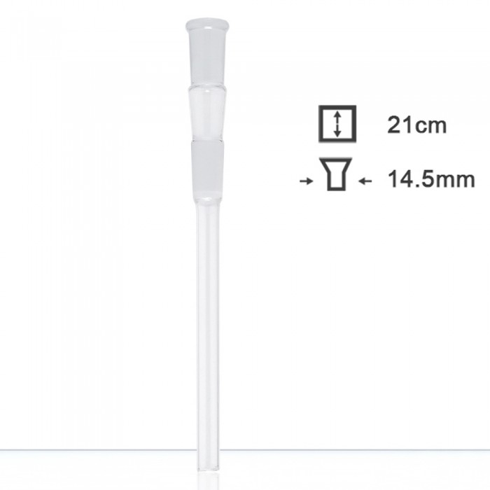 Чиллум адаптер стекляний d - 14,5 мм, L - 21 см