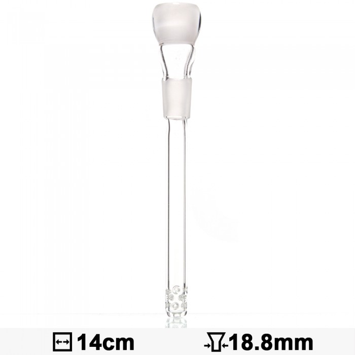 Чиллум-адаптер с диффузором стеклянный d - 18,8мм, L - 14см