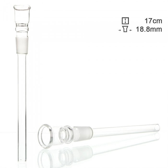 Чиллум стеклянный d - 18,8 мм, L - 17 см