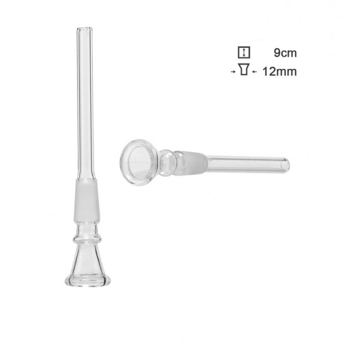 Чиллум стеклянный d - 12мм, L - 9см