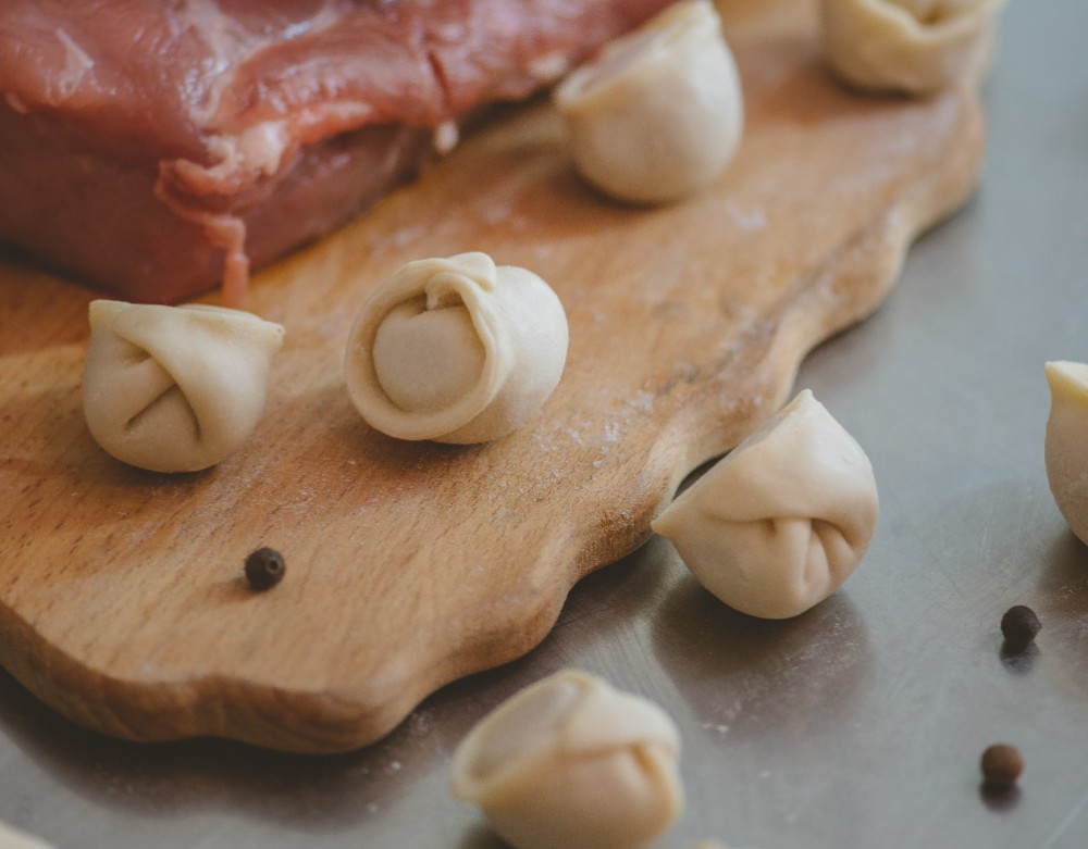 Пельмені зі свининою та телятиною