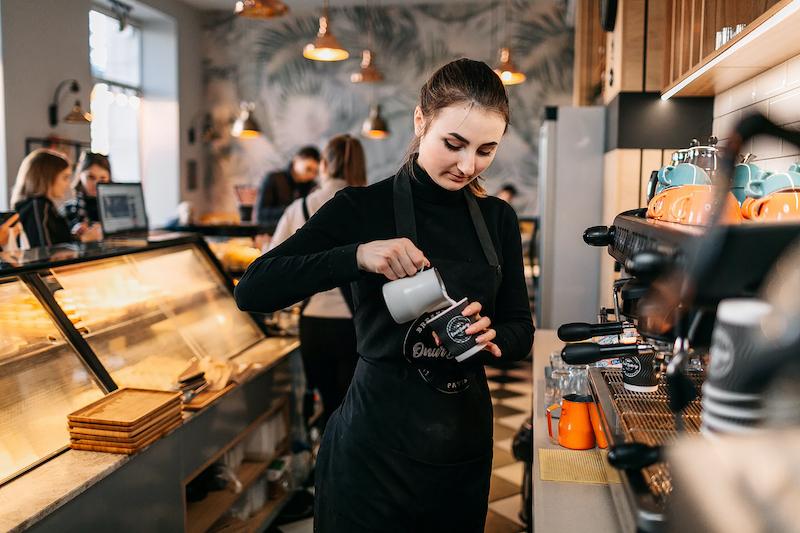 sales in a bakery cafe