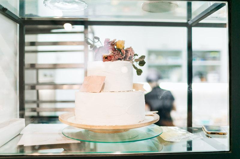 cake in a bakery