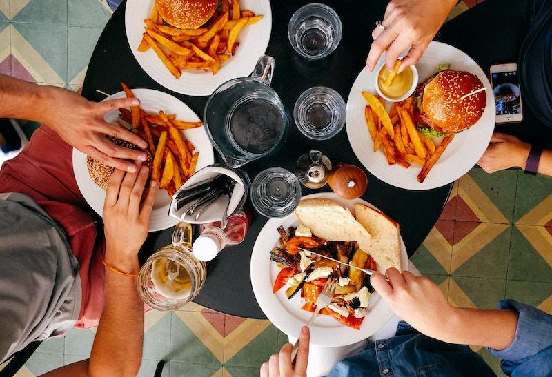 satisfied customers dining in a restaurant