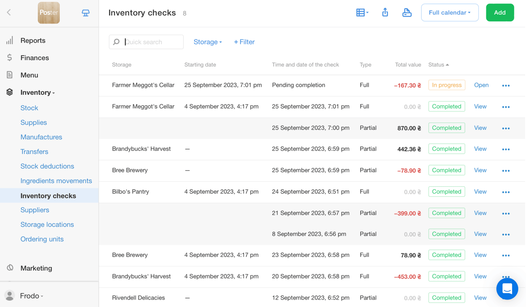 Complete inventory control
