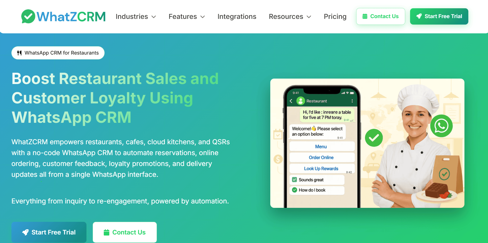 WhatZCRM WhatsApp CRM interface