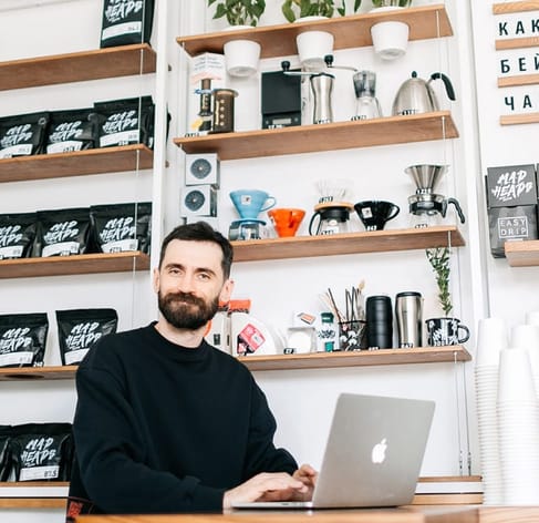 Maksim Yavorskiy, owner of "Have" coffee shop