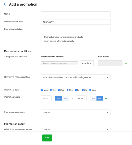 Built-in loyalty programs, promotions, and special offers