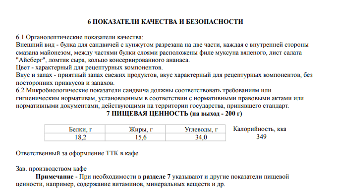 Технико технологическая карта на блюдо «Сандвич с рыбой, сыром и ананасом»