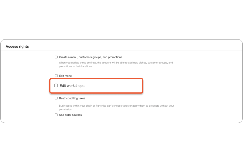 Configuración independiente para editar áreas en Poster Connect