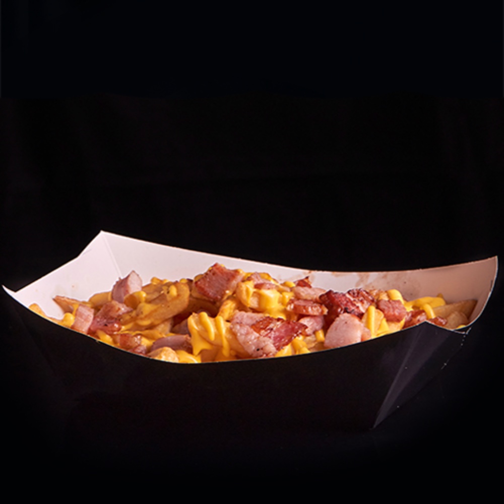 Фрі з беконом та сирним соусом 260 г