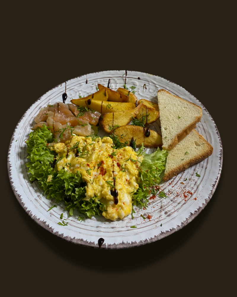 Скрембл з лососем Glovo