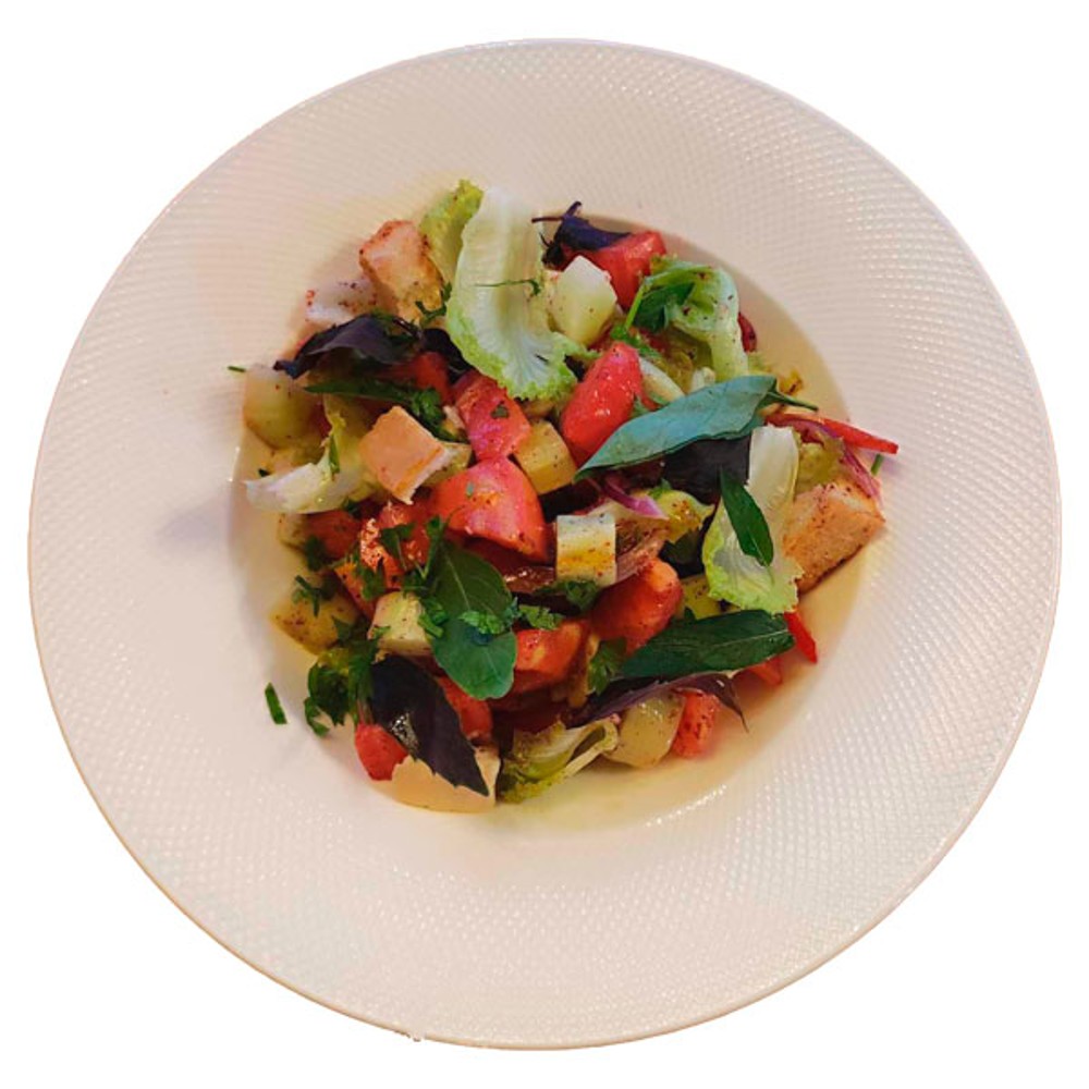 Halal fattoush salad