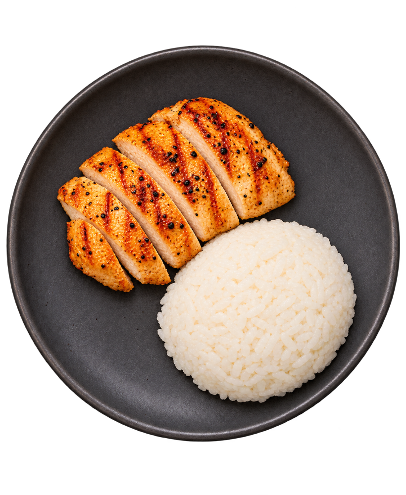 Grilled chicken with rice