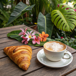 Croissant with Cappuccino