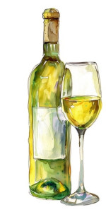 White wine bottle