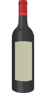 Red wine bottle