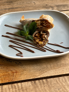 Pancake with Nutella and banana