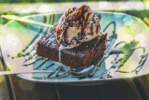 Brownie with Vanilla Ice cream