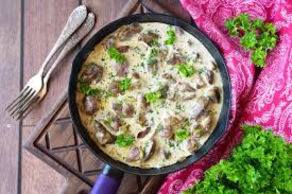 Печень в сливочном соусе