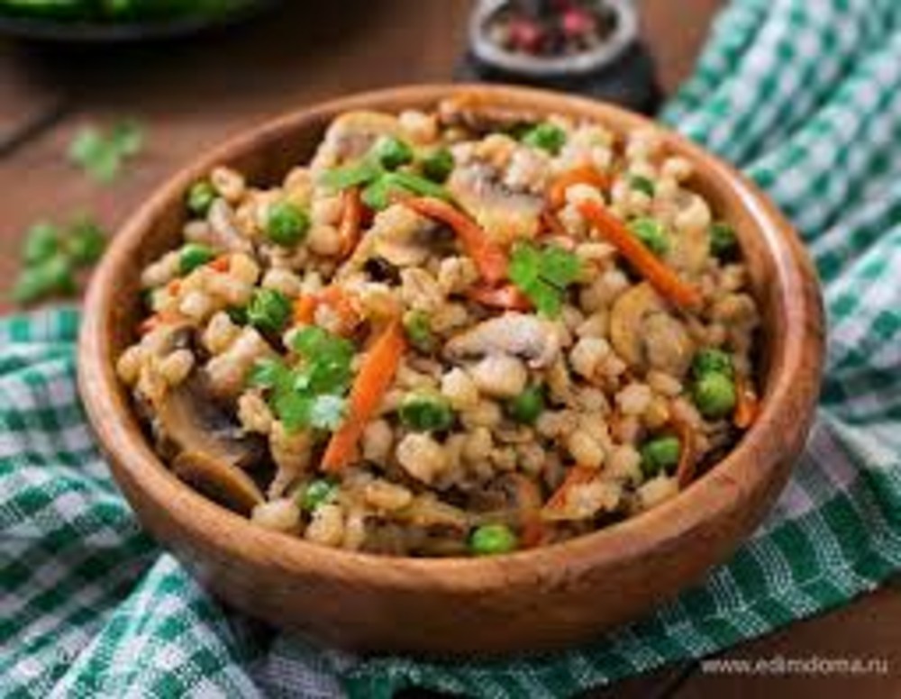 Перловка с овощами